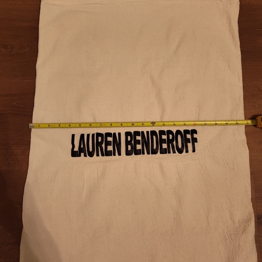 LAUREN BENDEROFF Extra Large Natural Cotton Dust Bag 35" X 20.5" Ivory Storage - Picture 6 of 7